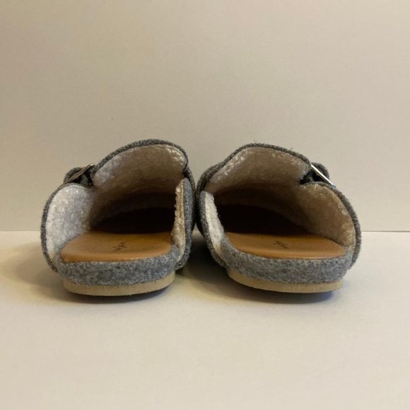 🆕 Treasure & Bond (Nordstrom brand) Mollie Faux Shearling Lined Grey Mule - Picture 10 of 15